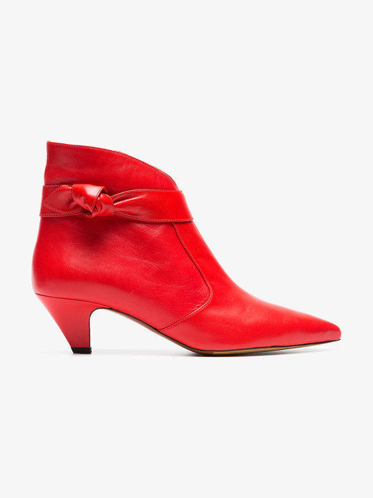 Red Nixie 50 Leather Ankle Boots展示图