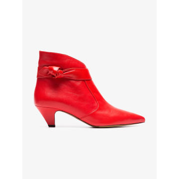Red Nixie 50 Leather Ankle Boots