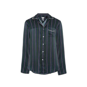 Striped Silk-Satin Shirt