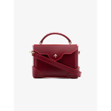 red Micro Bold leather cross-body bag
