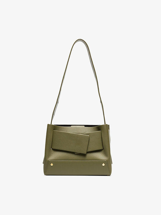 Green Biggy leather tote展示图