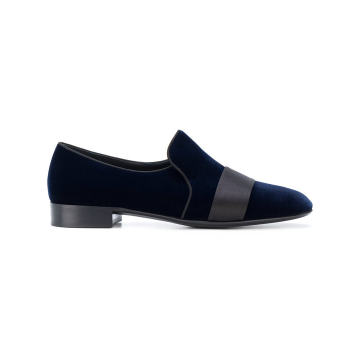 contrast strap loafers