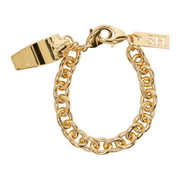 Gold Chain & Whistle Keychain