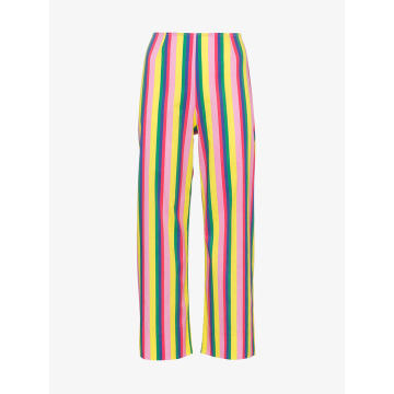 Maui striped cotton cropped trousers