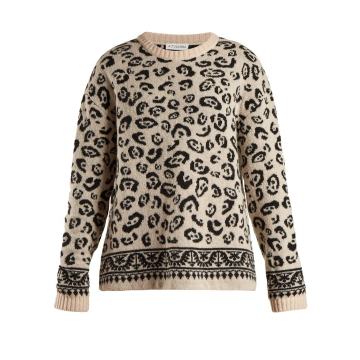 Casablanca leopard-jacquard sweater
