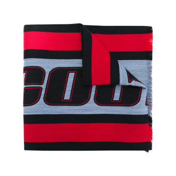 colour-block logo scarf