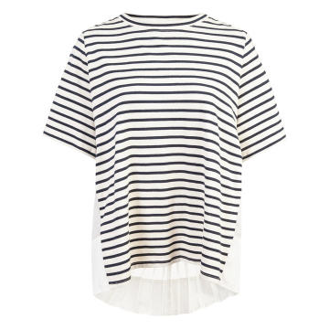 striped flared T-shirt