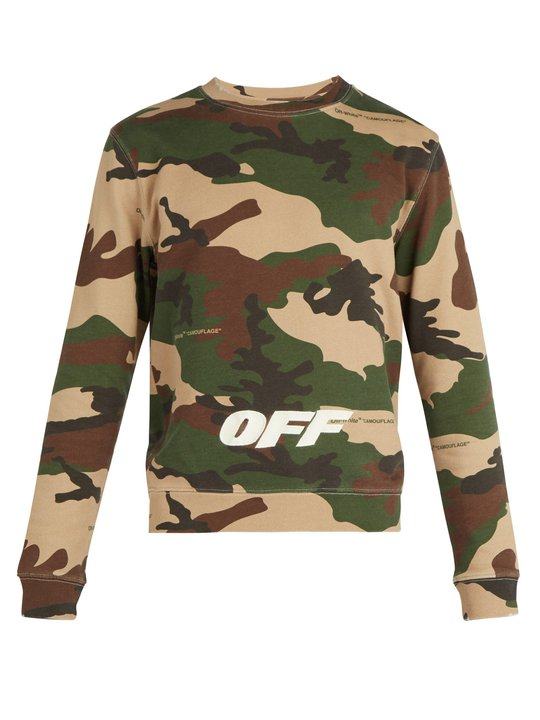 Camouflage-print crew-neck sweatshirt展示图