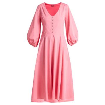 Veronica cotton-poplin midi dress