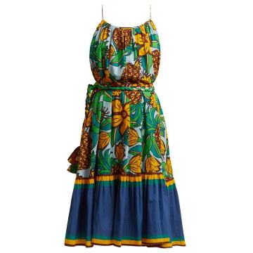 Lea pineapple-print cotton dress