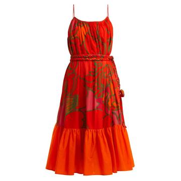 Lea floral-print cotton dress