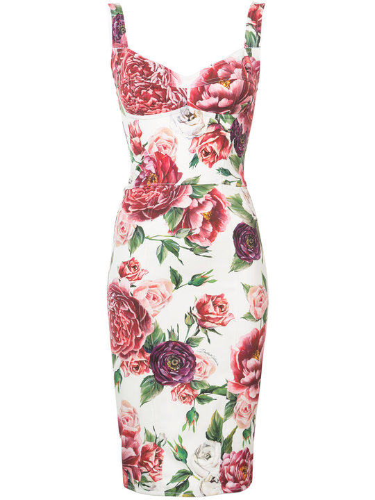floral print bustier dress展示图