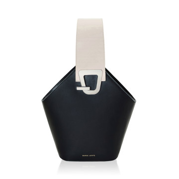 Johnny Two-Tone Leather Bucket Bag