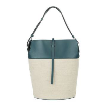 Large Cotton Linen Bucket Bag