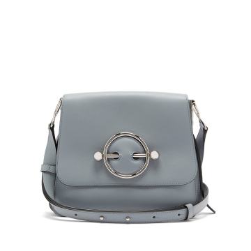 Disc small leather cross-body bag