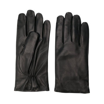 embossed logo gloves