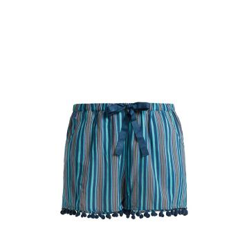 Maja striped pom pom-hem shorts