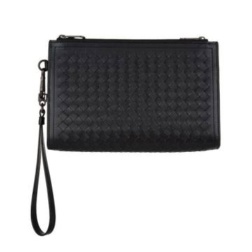 Leather Intrecciato Wallet Bag