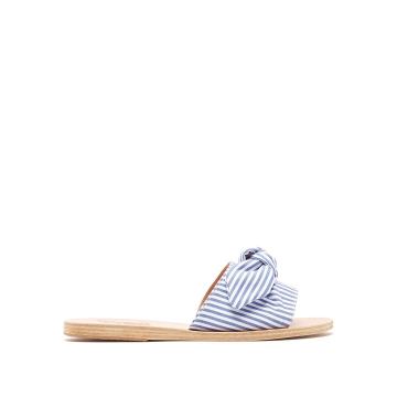 Taygete striped leather slides