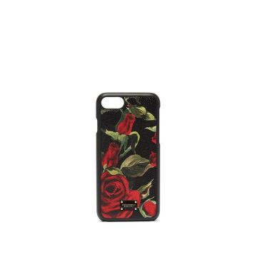 Rose-print leather iPhone® case