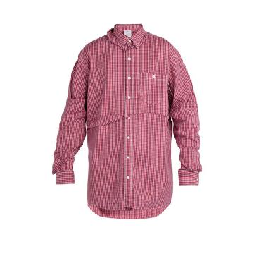 Double-layer torn-effect shirt