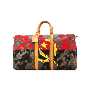 sickle and hammer embroidered vintage Louis Vuitton keepall