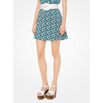 Carnation Silk-Georgette Skirt