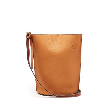 Gate grained-leather bucket bag