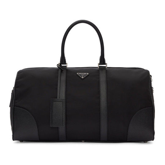 Black Nylon & Saffiano Duffle Bag展示图