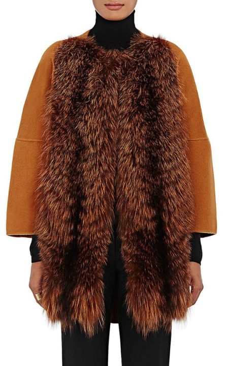 Fur-Front Wool-Cashmere Coat展示图