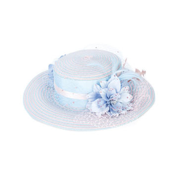 floral embellished hat