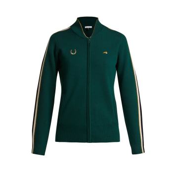 Race Track zip-up wool track jacket