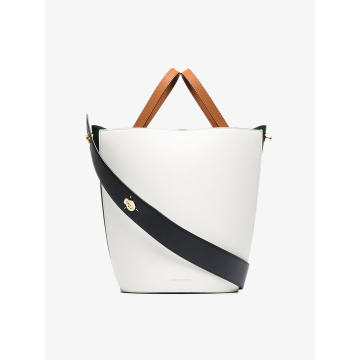 white Lorna mini leather shoulder bag