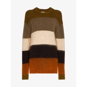 Albah striped wool mohair-blend sweater