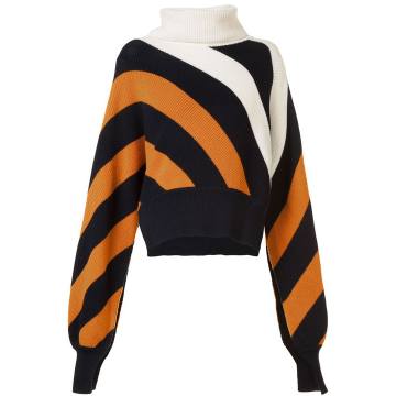 striped turtleneck jumper