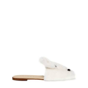 10毫米小兔造型貂毛穆勒鞋