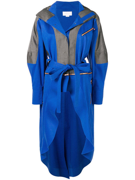 zipped belted raincoat展示图