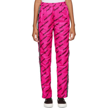 Pink Nylon Warm Up Lounge Pants