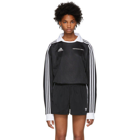Black adidas Originals Edition Football Jersey Polo展示图