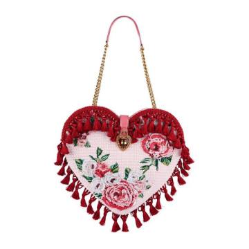 My Heart Embellished Crochet Bag