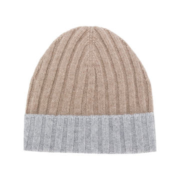 contrast knit cap