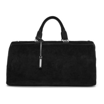 Black Corduroy Duffle Bag