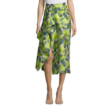 Palm Tree Jacquard Skirt