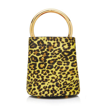 Pannier Leopard Print Calf Hair Bag