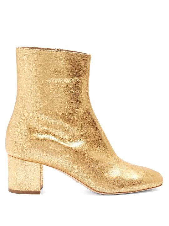 Kaya block-heel leather ankle boots展示图