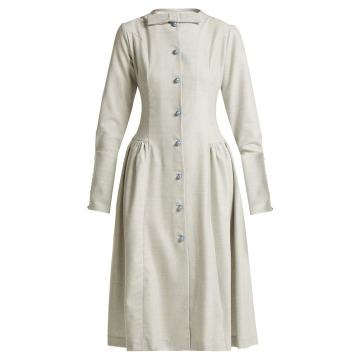 Wool-blend midi dress