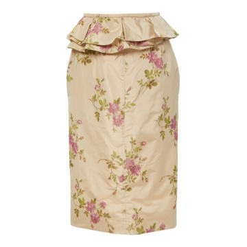 M'O Exclusive Origano Floral Silk-Blend Skirt
