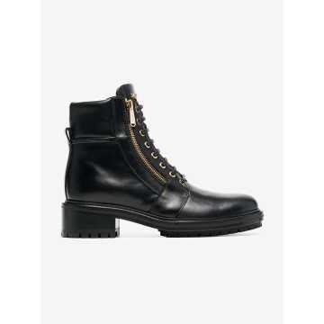 black Ranger 15 zip leather boots