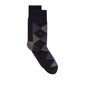 Assorted Argyle Solid Socks (Pack of 2)