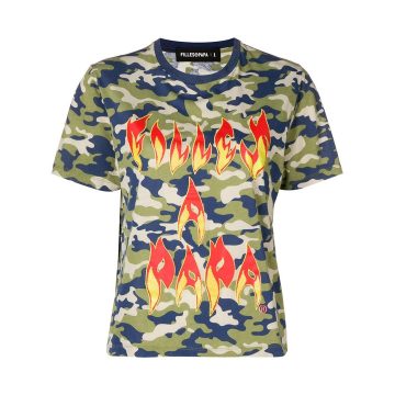 Fire printed T-shirt